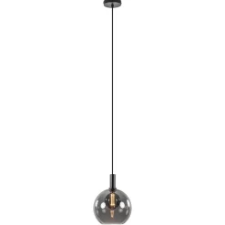 Hanglamp Chandra 1L zwart + glas 30cm>Straluma Best