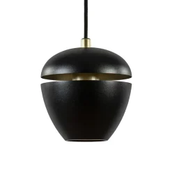 Hanglamp Claire 1L zwart/matgoud>Straluma