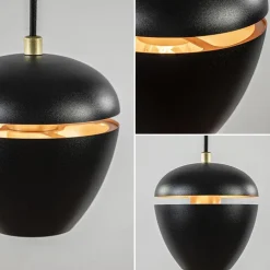 Hanglamp Claire 1L zwart/matgoud><noscript><img width=