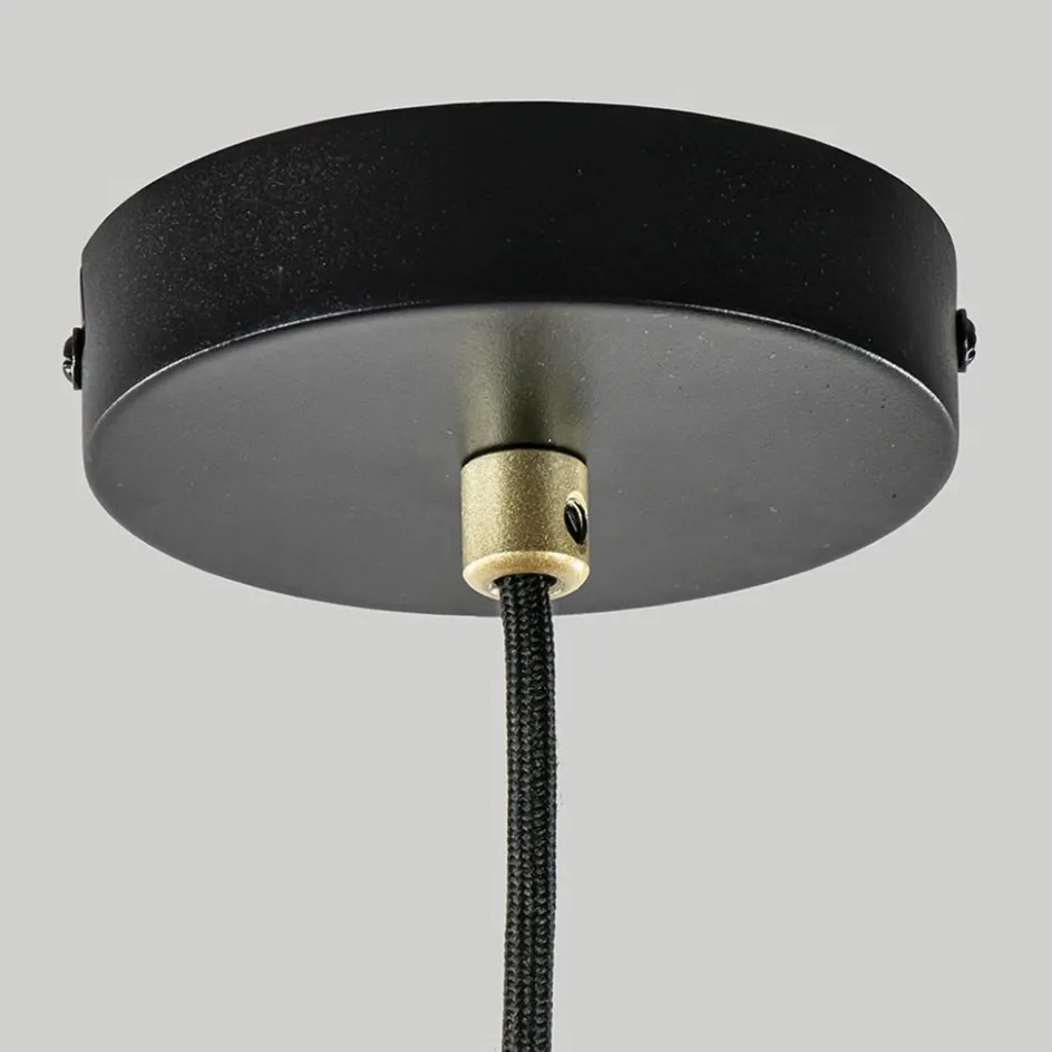 Hanglamp Claire 1L zwart/matgoud>Straluma