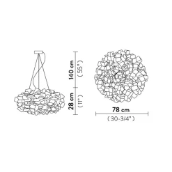 Hanglamp Clizia zwart 78cm><noscript><img width=