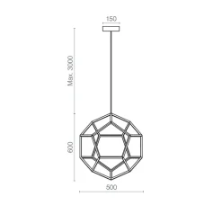 Hanglamp Dodeca 50 zwart><noscript><img width=