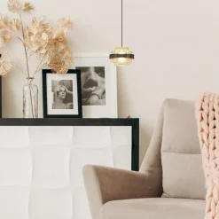 Hanglamp Dynasty 1L zwart/amber><noscript><img width=