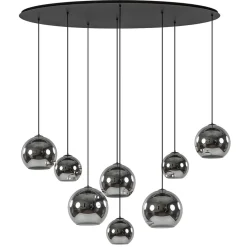 Hanglamp Fantasy Globe 8L zwart+smoke>Straluma Clearance