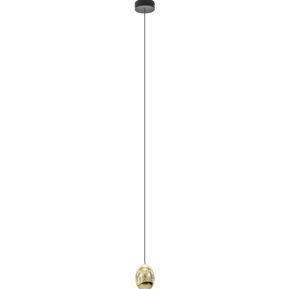 Hanglamp Golden Egg 1L zwart/goud>Straluma Sale