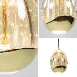 Hanglamp Golden Egg 1L zwart/goud><noscript><img width=