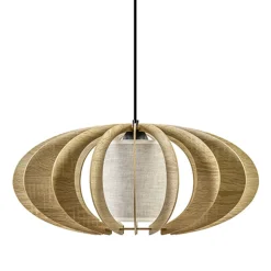 Hanglamp houten lamellen + kap 50cm>Straluma Clearance