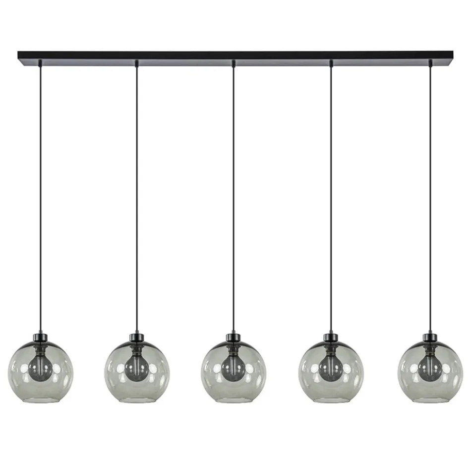 Hanglamp 5L balk + smoke glas 160cm>Straluma Discount