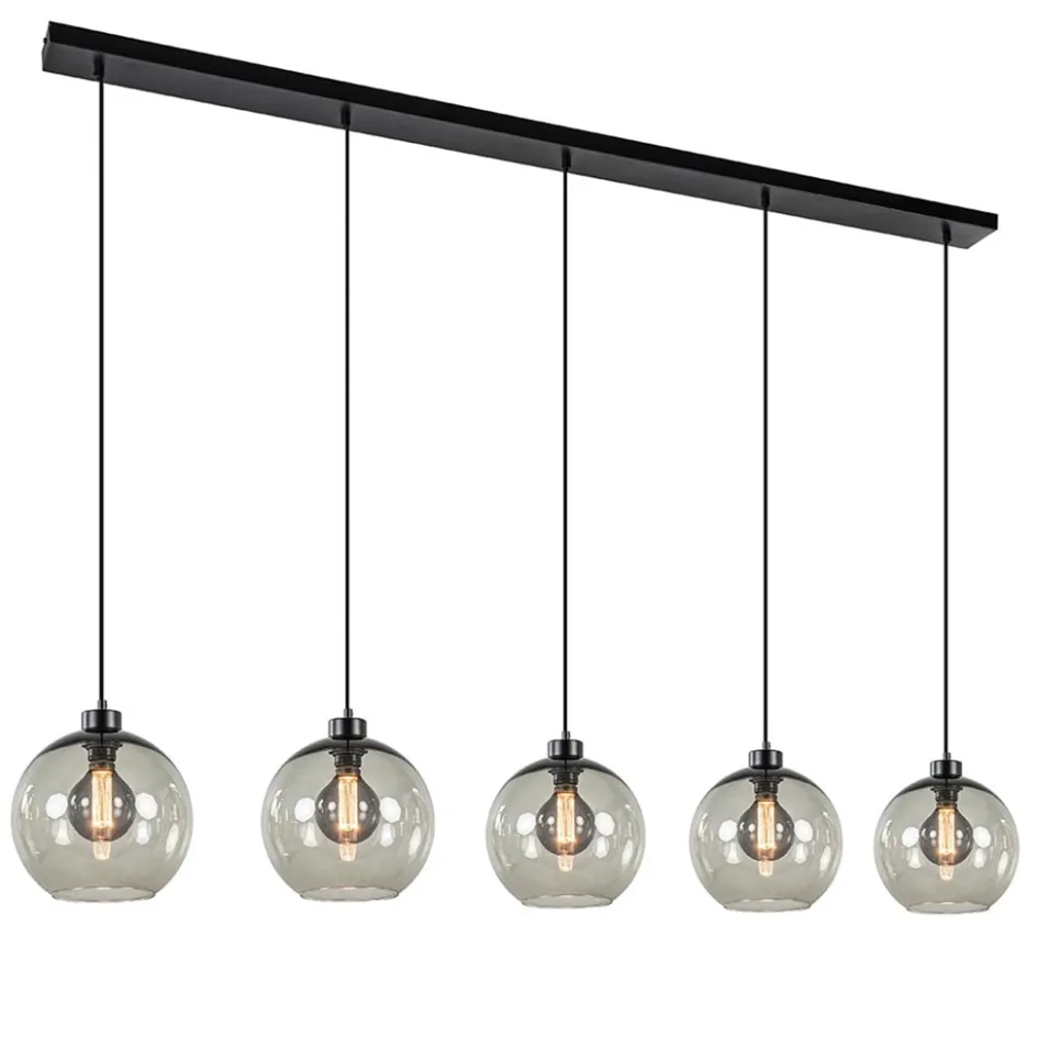 Hanglamp 5L balk + smoke glas 160cm>Straluma Discount