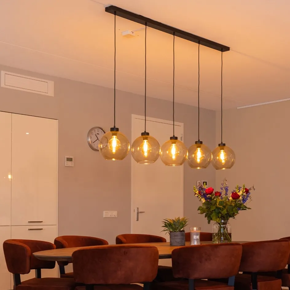 Hanglamp 5L balk + smoke glas 160cm>Straluma Discount