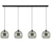 Hanglamp 4L balk zwart + smoke glas 30cm>Straluma Outlet