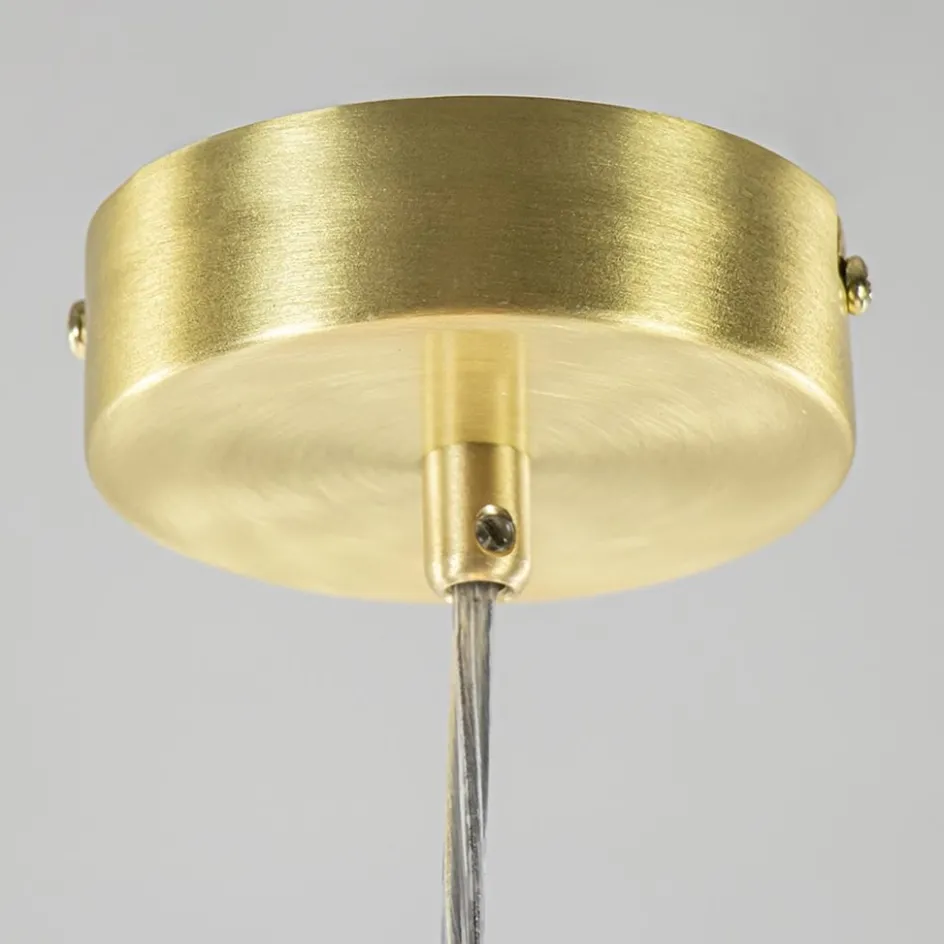 Hanglamp 4L brass met opaal bolglas>Straluma Hot