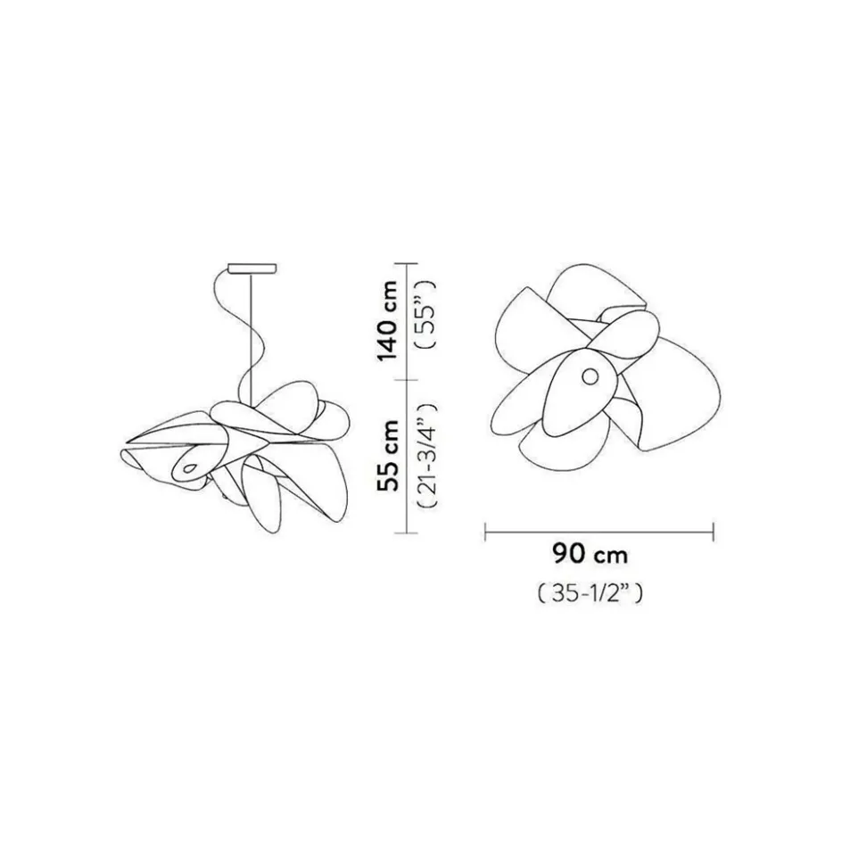 Hanglamp La Belle Etoile zwart 90cm>Straluma New