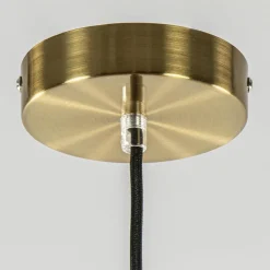 Hanglamp Medina satin gold/amber glas 30cm><noscript><img width=