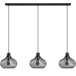 Hanglamp Onion 3L draad zwart>Straluma