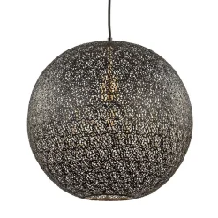 Hanglamp Oronero bol zwart/goud 40cm>Straluma Online