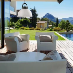 Hanglamp outdoor antraciet met wit IP65><noscript><img width=