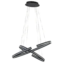 Hanglamp ovaal dubbel zwart>Straluma Clearance