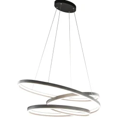 Hanglamp ovale ringen mat zwart>Straluma