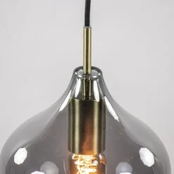 Hanglamp Rakel 20cm antiek brass+smoke glas><noscript><img width=