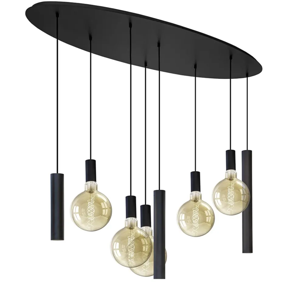 Hanglamp Riva ovaal 8L zwart>Straluma Hot