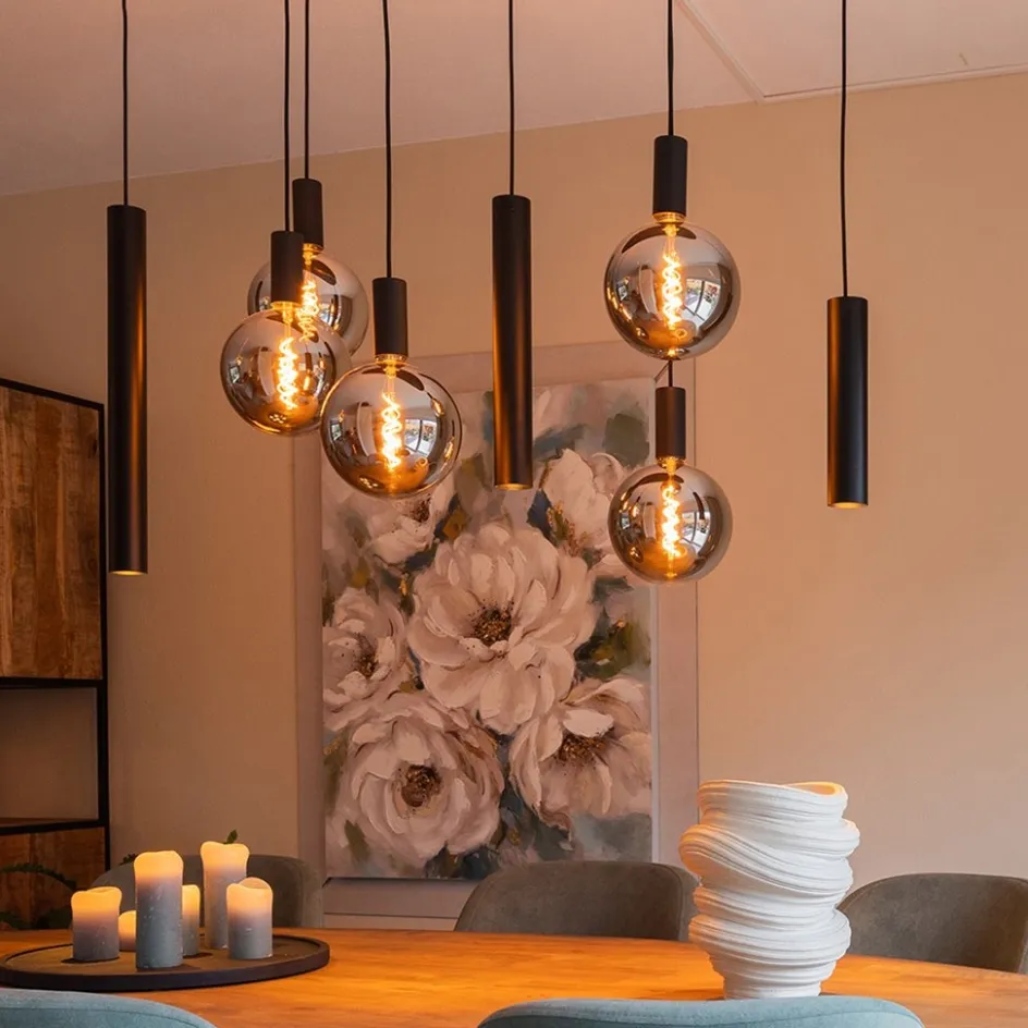 Hanglamp Riva ovaal 8L zwart>Straluma Hot