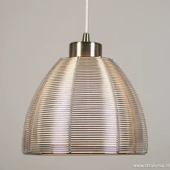 Hanglamp rond 3-lichts alu draad/glas>Straluma New