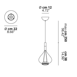 Hanglamp Sky-fall medium clear inclusief LED><noscript><img width=