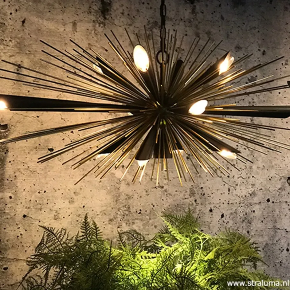 Hanglamp sprieten zwart/goud>Straluma Online