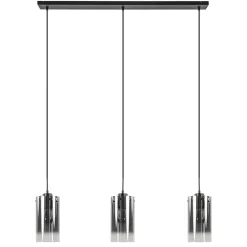 Hanglamp Ventotto 3l zwart/smoke glas>Straluma Discount