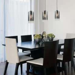 Hanglamp Ventotto 3l zwart/smoke glas><noscript><img width=