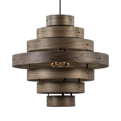 Hanglamp Walnut  zwart / walnoot hout>Straluma