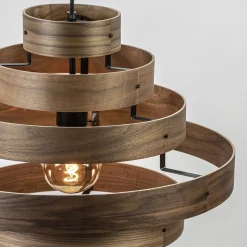 Hanglamp Walnut zwart / walnoot hout><noscript><img width=