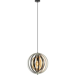 Hanglamp Woody 44 zwart/naturel hout>Straluma Sale