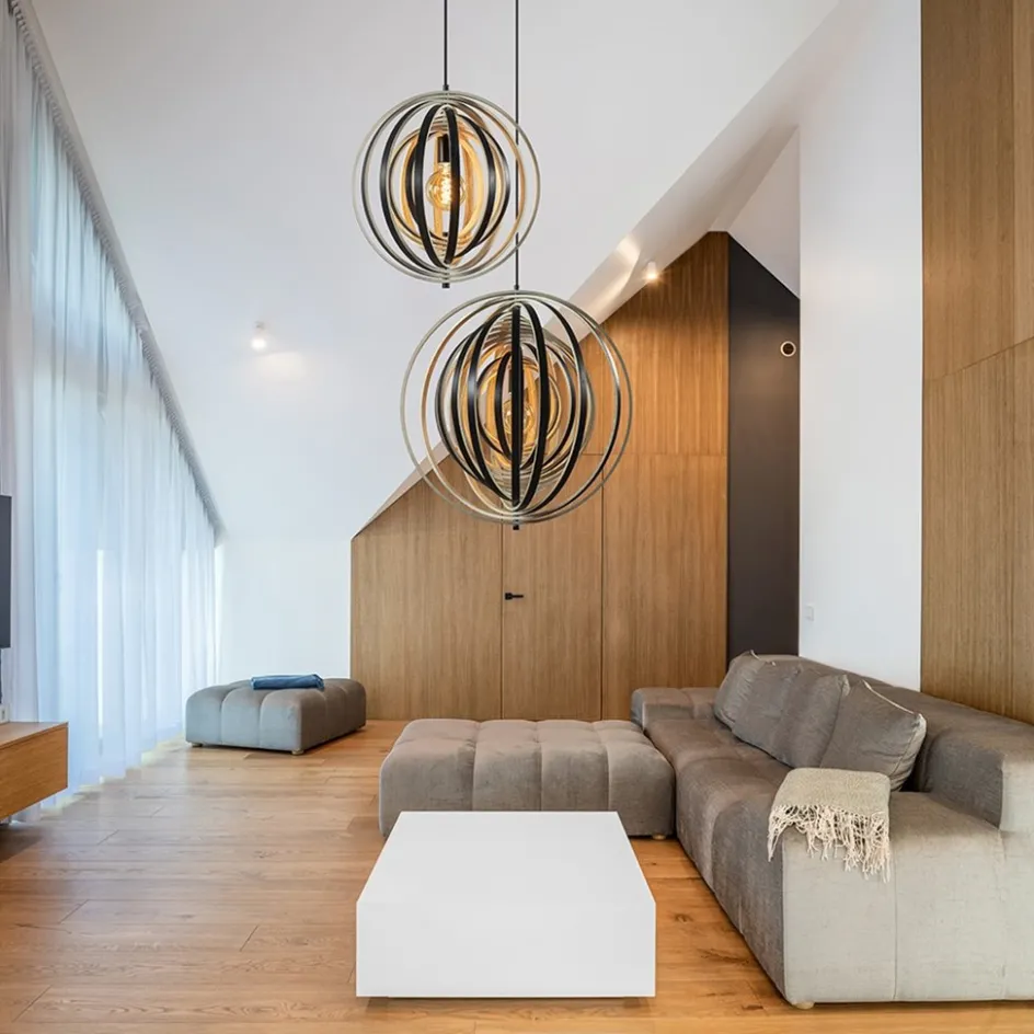 Hanglamp Woody 44 zwart/naturel hout>Straluma Sale