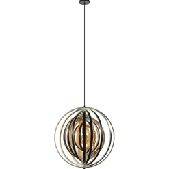 Hanglamp Woody 59 zwart/naturel hout>Straluma Hot
