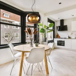 Hanglamp zwart + smoke glas 40cm><noscript><img width=