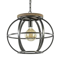 Hanglamp zwart industrieel open frame>Straluma Online