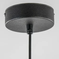 Hanglamp zwart met opaal wit glas 30 cm><noscript><img width=