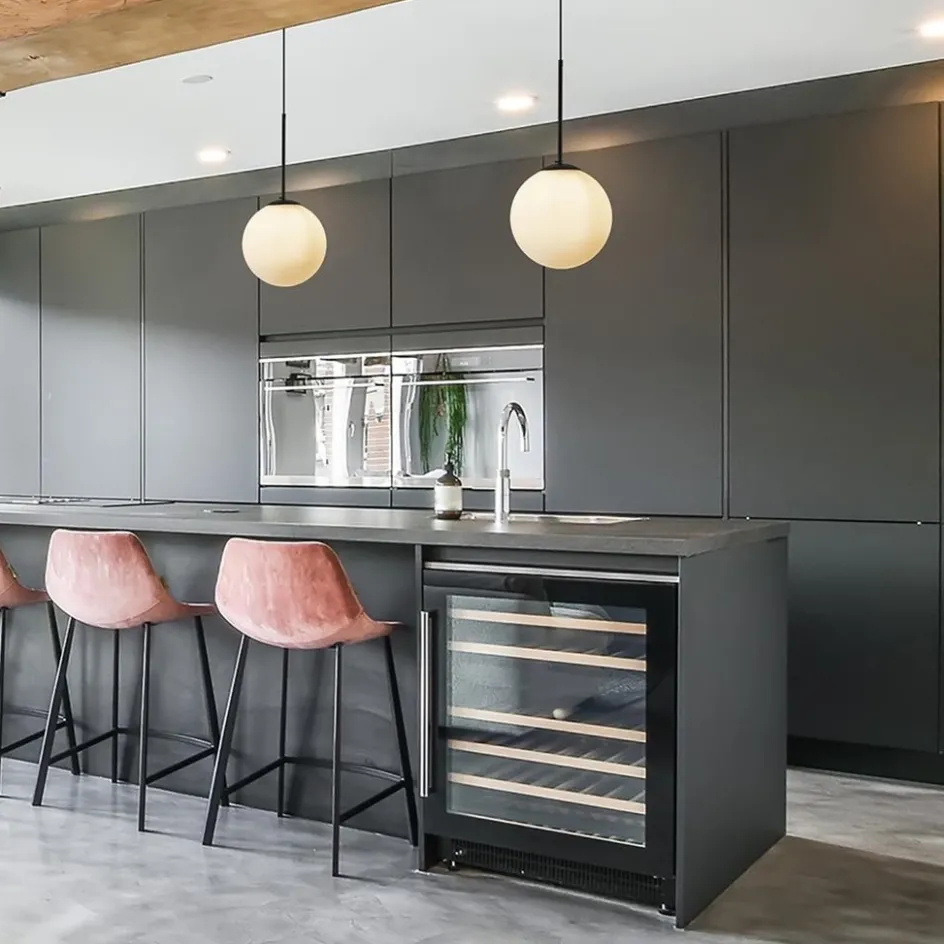 Hanglamp zwart met opaal wit glas 30 cm>Straluma Online