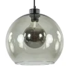 Hanglamp zwart met smoke glas 30cm>Straluma