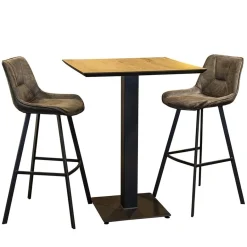 Horeca Bartafel vierkant 80x80 zwart met eiken><noscript><img width=