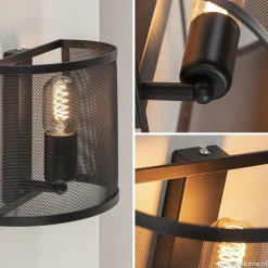 Industrieel landelijke wandlamp met gaas><noscript><img width=
