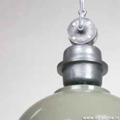 Industriele hanglamp olijf metaal Bikkel><noscript><img width=