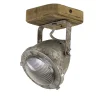 Industriele wand/plafondspot hout metaal>Straluma Outlet