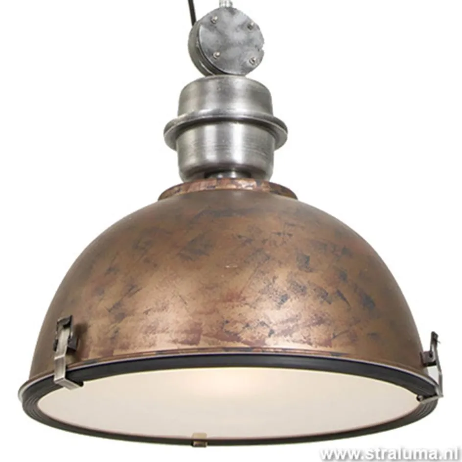 Industriële hanglamp bruin/brons tafel>Straluma Online