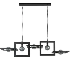 Industriële hanglamp mat zwart metalen frame>Straluma Hot