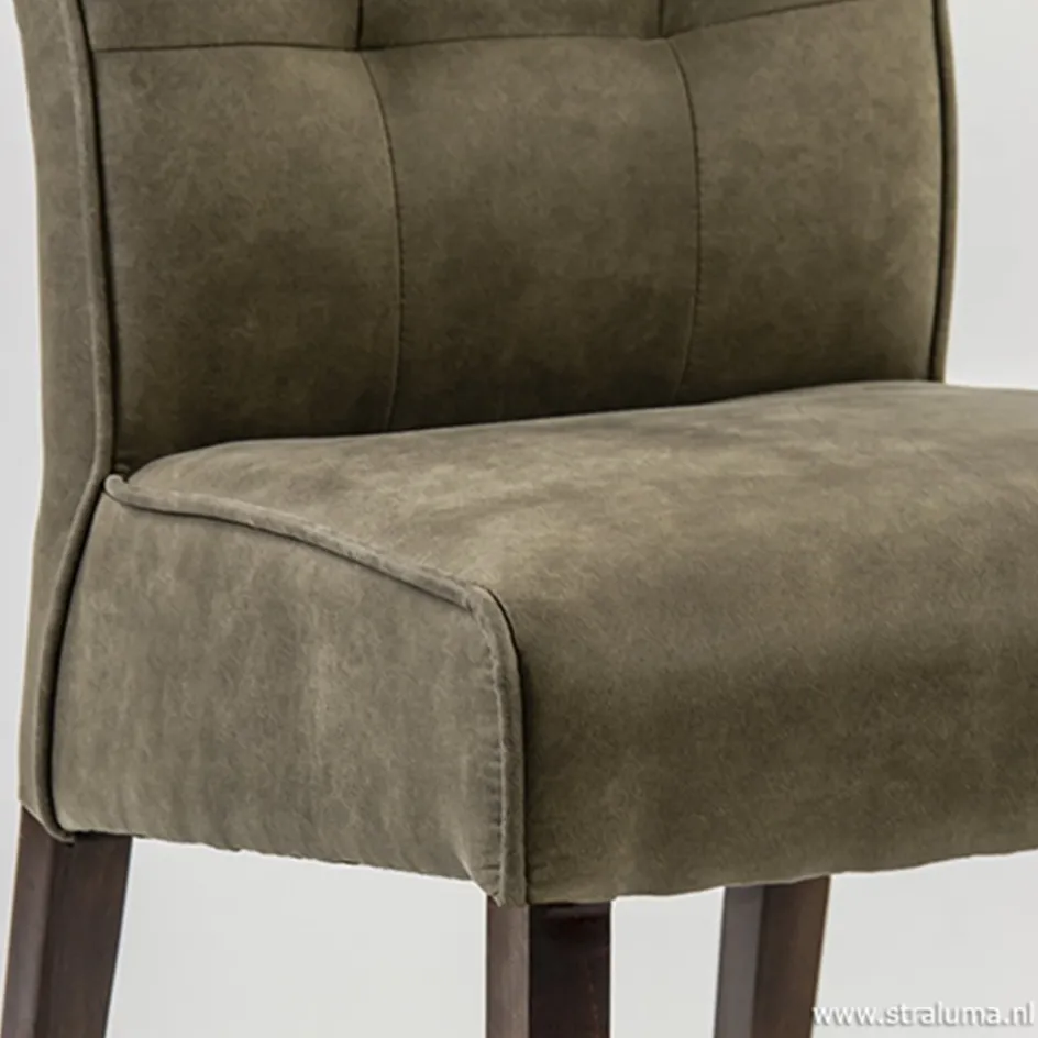 Klassiek landelijke eetkamerstoel olijf, poot koloniaal>Straluma Sale