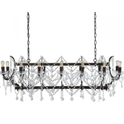 Klassieke eettafelhanglamp met kristal>Straluma Sale