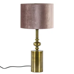 Klassieke lampvoet Helabima antiek brons excl. kap><noscript><img width=